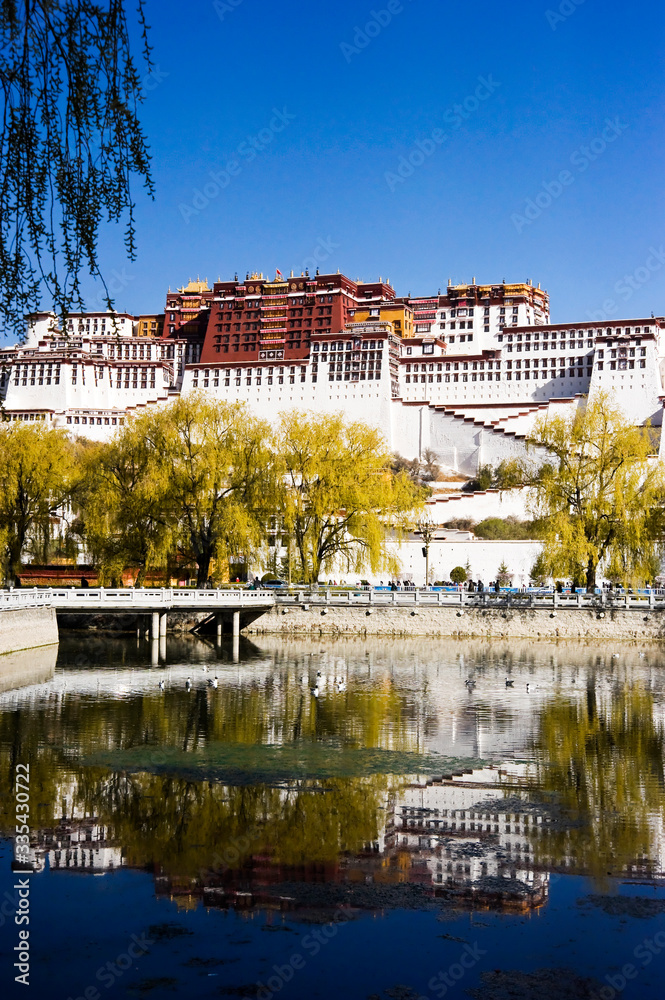the lake in front of the Potala Place, Tibet China