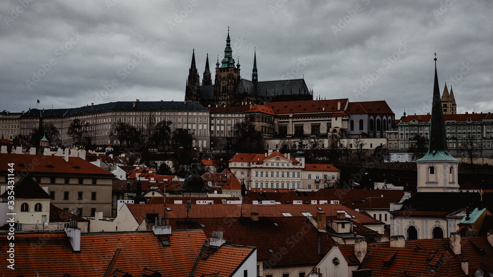 Obraz premium Prague Castle from Charles Bridge Tower