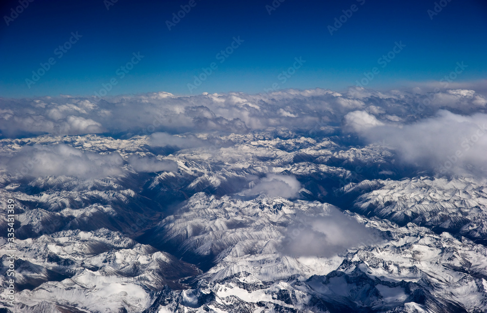 snow covered Himalaya mountain, Tibet China snow covered Himalaya mountain, Tibet China