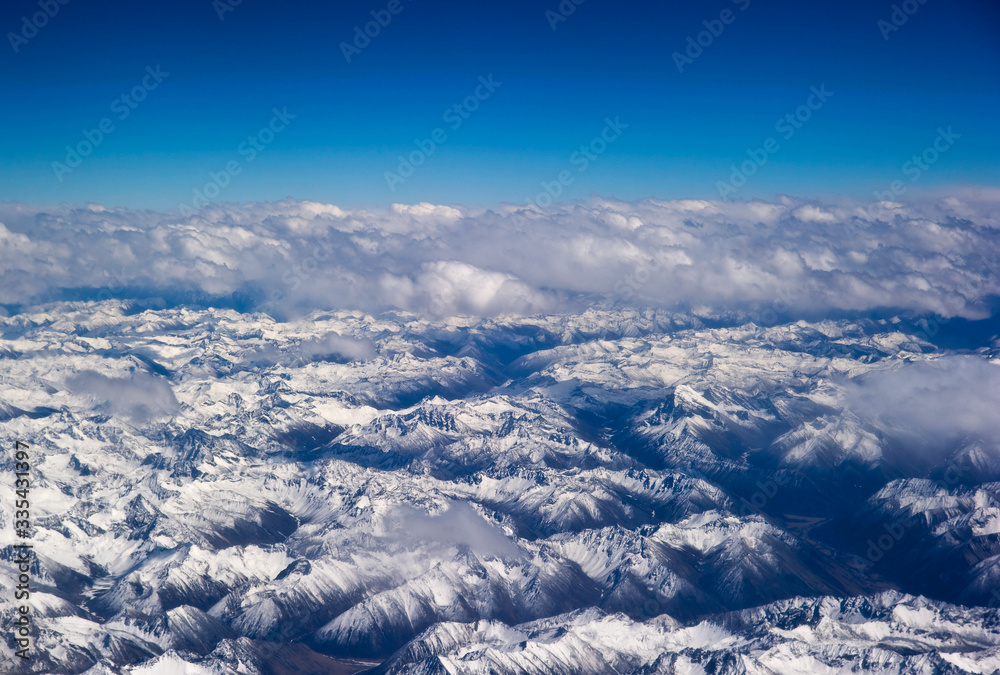 snow covered Himalaya mountain, Tibet China 