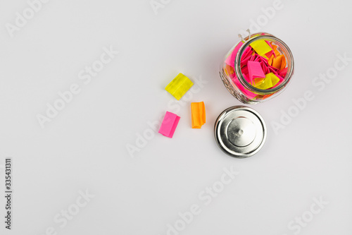 Post-it Notes In Glass Jar