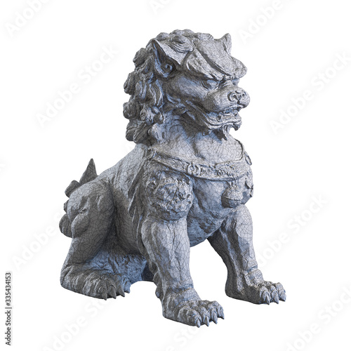Chinese lion guardian sculpture © Roman