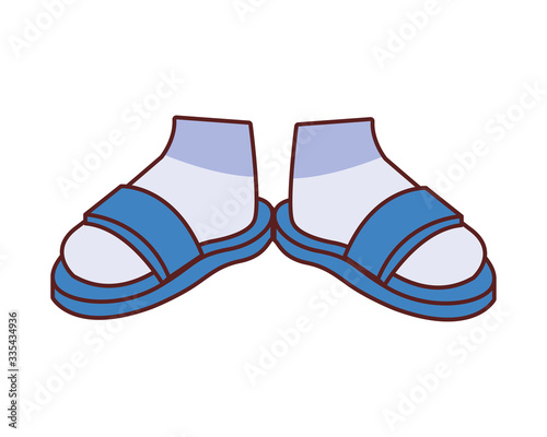 foots with socks and sandals