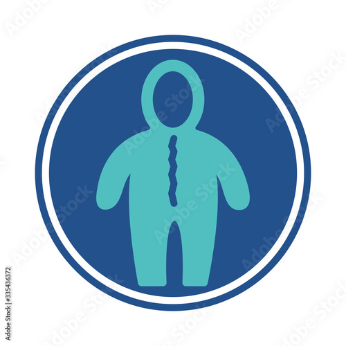 hazmat suit icon design, flat style trendy collection