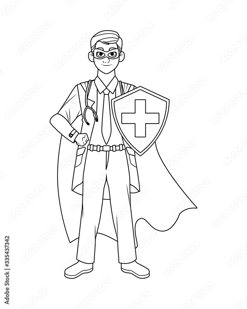 super doctor with shield and cloak vs covid19 super doctor with shield and cloak vs covid19