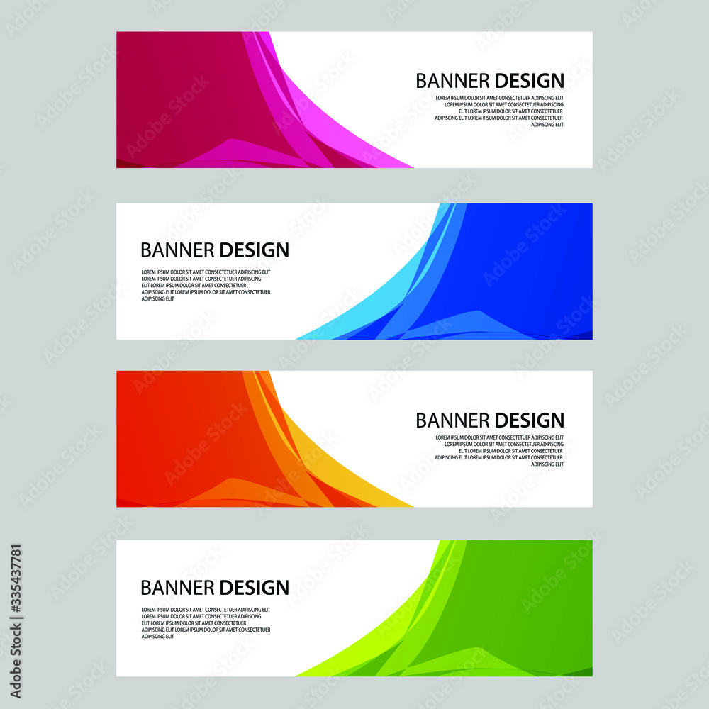 Fototapeta premium Vector Abstract banner web template