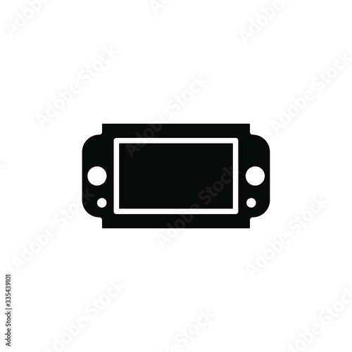 Psp Console Icon , Joy Stick Template Logo Design Emblem Isolated Illustration , Fun Control Digital , Outline Solid Background White