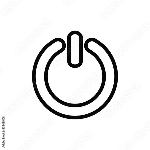 Turn Off On Icon , Key Template Design Simple Concept Emblem Isolated Illustration , Electronic Tecnology Sample Control , Outline Solid Background White 