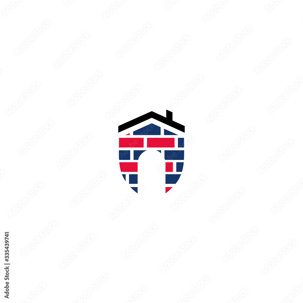 brick house logo icon vector isolated brick house logo icon vector isolated