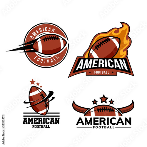 american football logo set