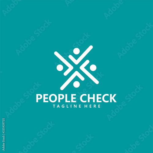 people check logo community icon isolated