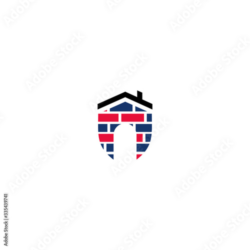 Free Download brick house logo icon vector isolated - GFXLoad
