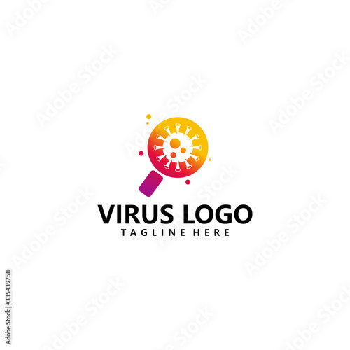 virus logo icon vector isolated