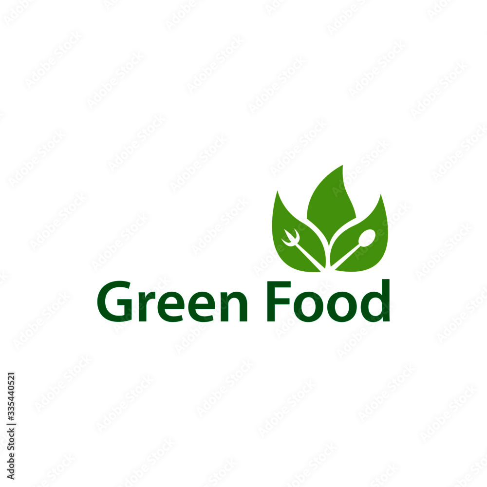 green food logo vector icon green food logo vector icon