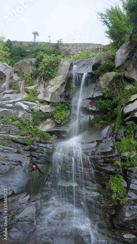 waterfall in the mountains