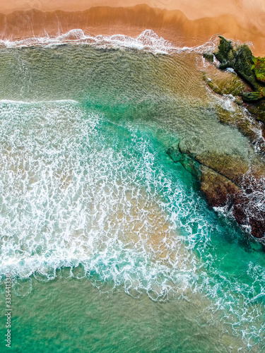 colorful beach and beautiful ocean