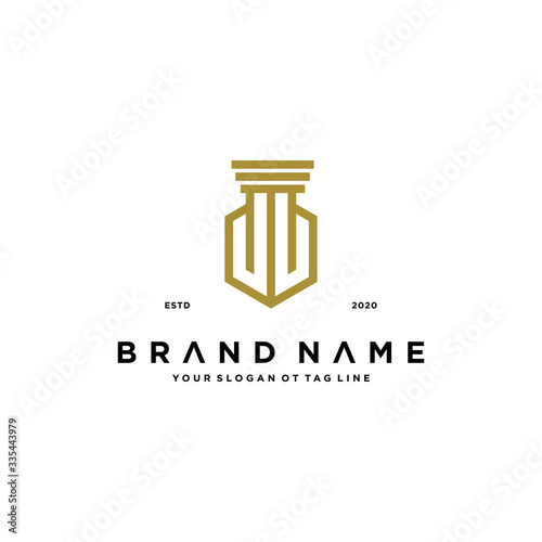 attorney logo design vector