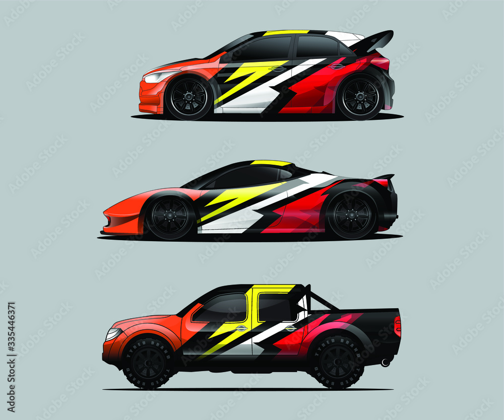 Car decal graphic wrap vector pack, abstract background Car decal graphic wrap vector pack, abstract background