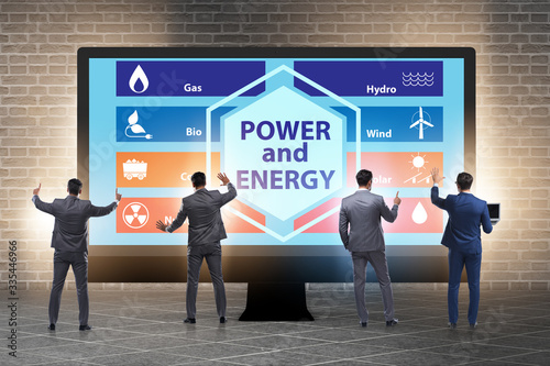 Energy mix concept with businessman © Elnur