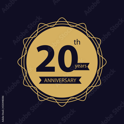 20 years anniversary celebration logotype