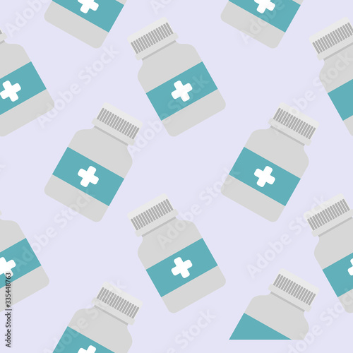 medicine or drug seamless pattern flat design vector illustration 