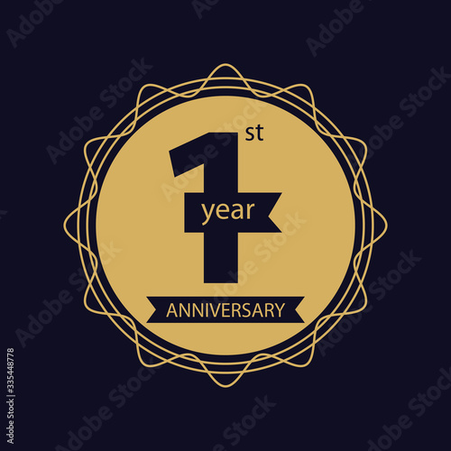 First 1 year anniversary golden badge