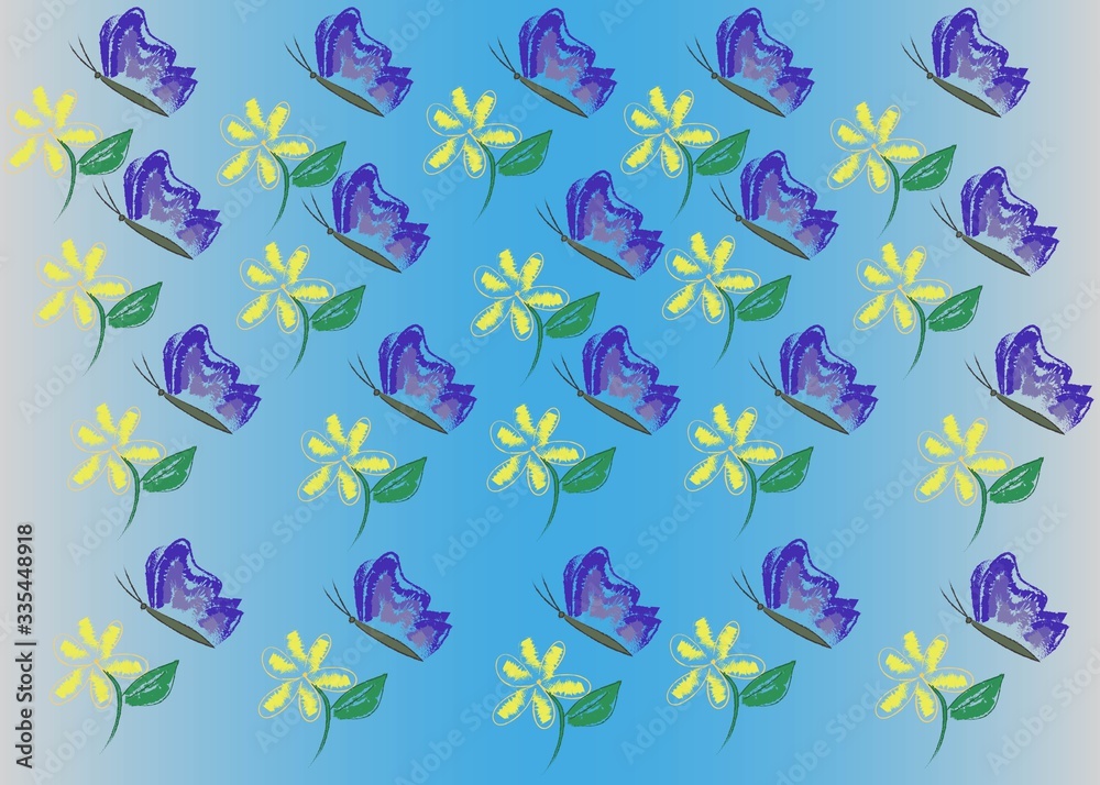 Seamless Pattern Floral Illustration Seamless Pattern Floral Illustration
