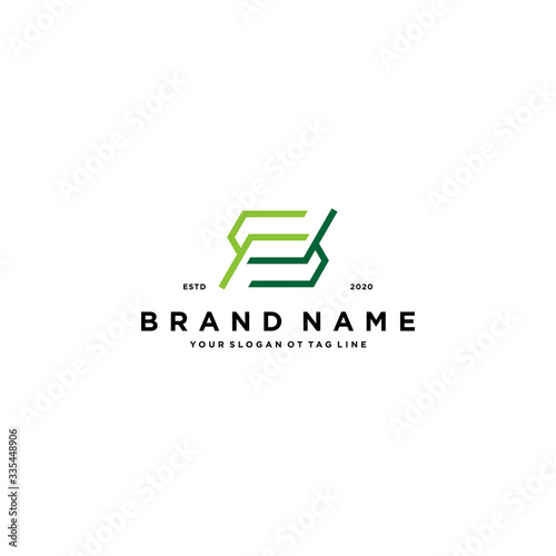 letter SF logo design vector
