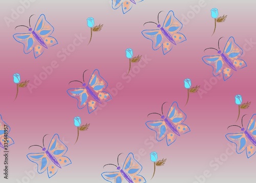 Seamless Pattern Floral Illustration