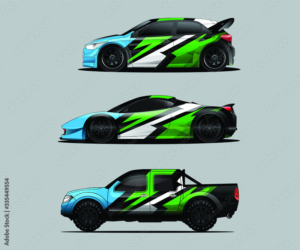 Car decal graphic wrap vector pack, abstract background Car decal graphic wrap vector pack, abstract background