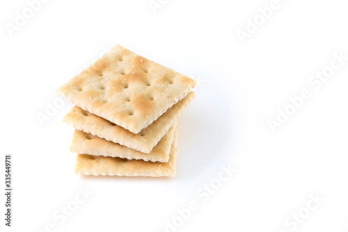 Crackers isolated on white