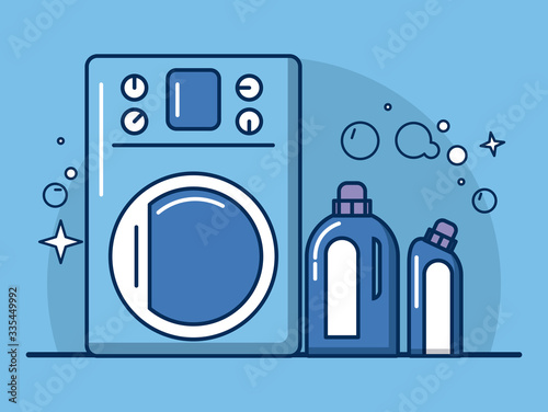 housekeeping tools and products icons