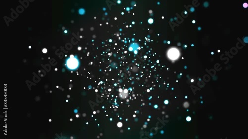 Wallpaper Mural Abstract background with moving and flicker particles. Backdrop of bokeh. Animation of seamless loop 4k 30fps Torontodigital.ca