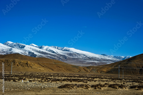snow cover mountain in Tibet, China 