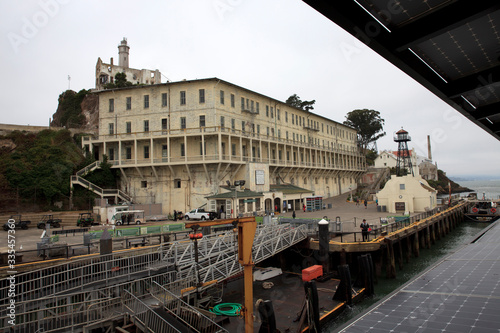 San Francisco, California / USA - August 25, 2015: Alcatraz penitentiary and island, San Francisco, California, USA