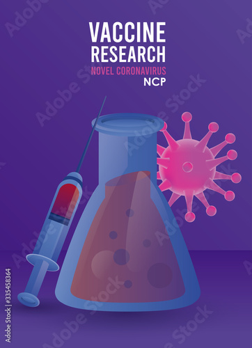 covid19 vaccine search with tube test and injection