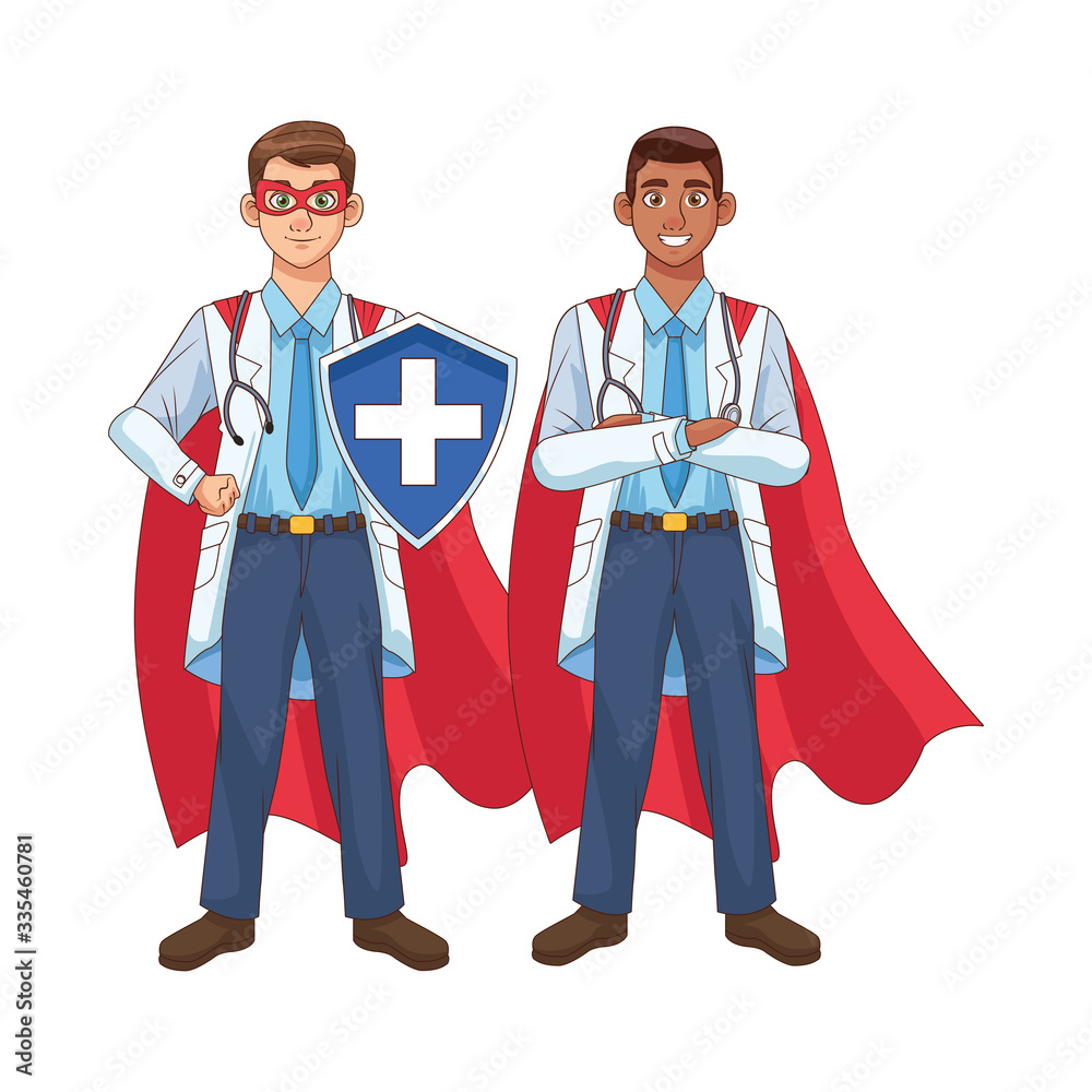 super doctors with hero cloak and shield vs covid19 super doctors with hero cloak and shield vs covid19
