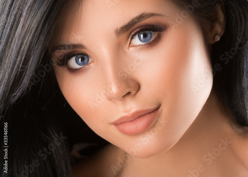 Close up portrait of a beautiful young woman.