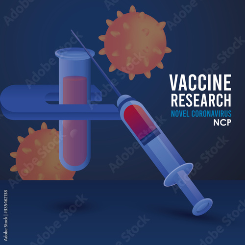 covid19 vaccine search with tube test and injection