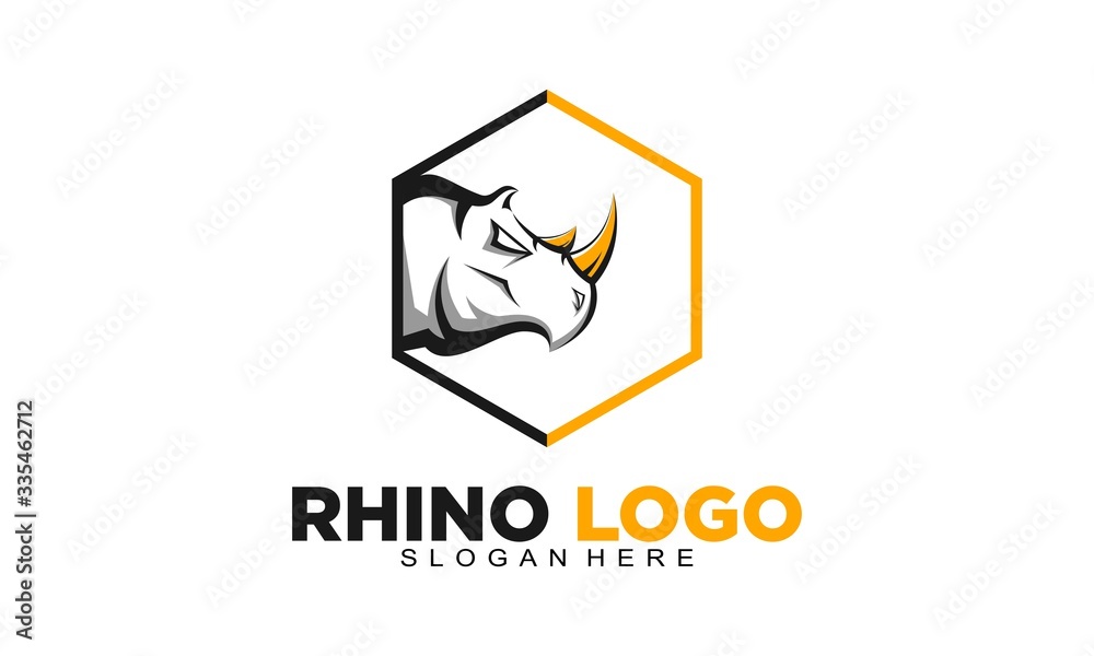 Rhino simple luxury logo