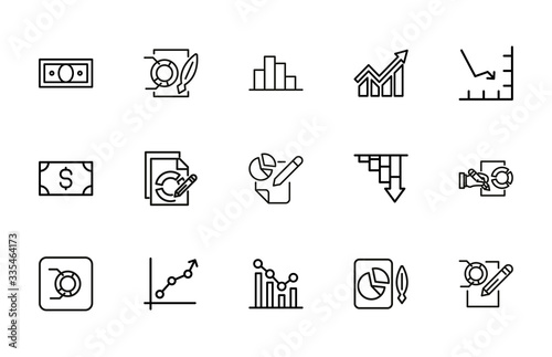 Big set of stock line icons.