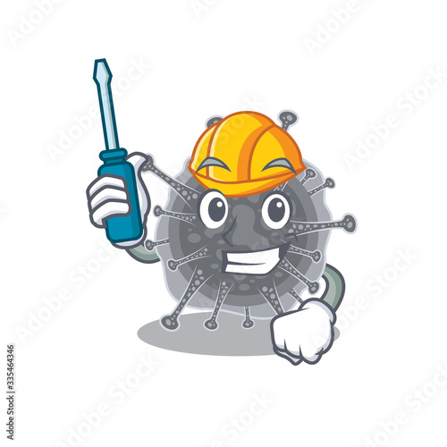 cartoon character of articulavirales worked as an automotive