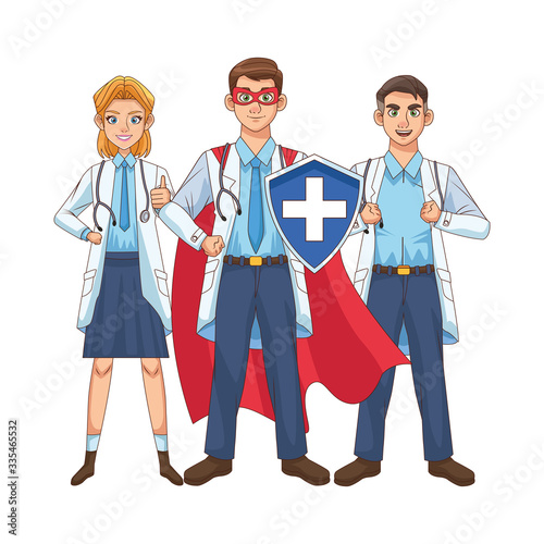super doctors staff with hero cloak vs covid19