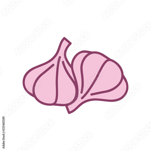 Garlic vector icon illustration design template
