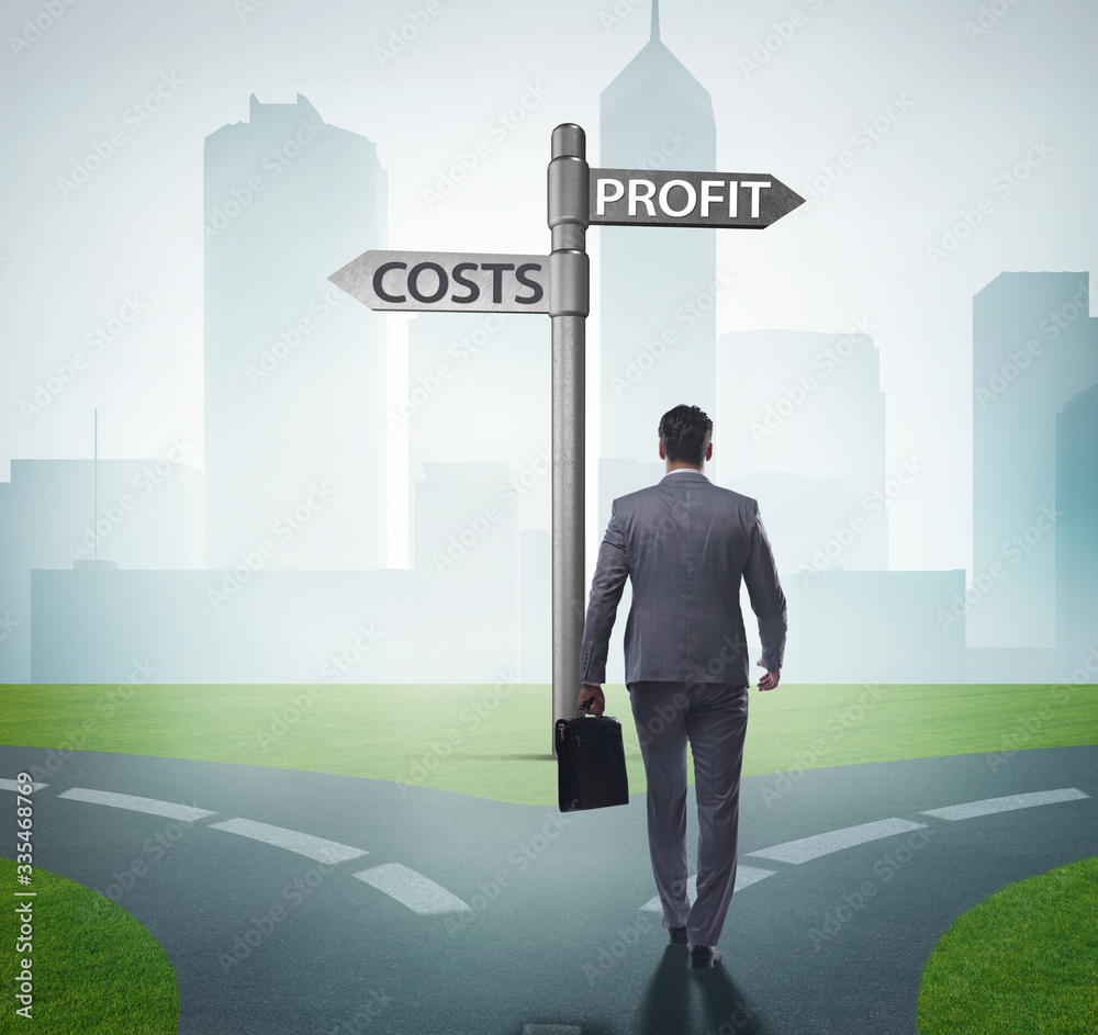 Businessman in difficult choice concept Businessman in difficult choice concept