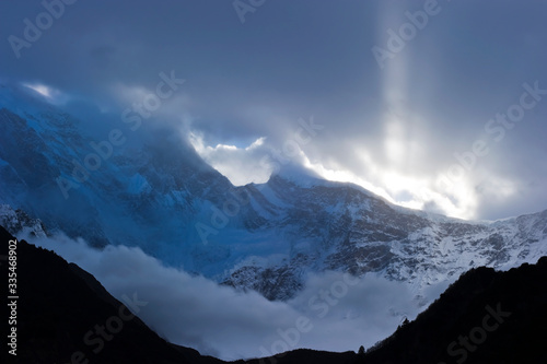 sunrise in the mountains