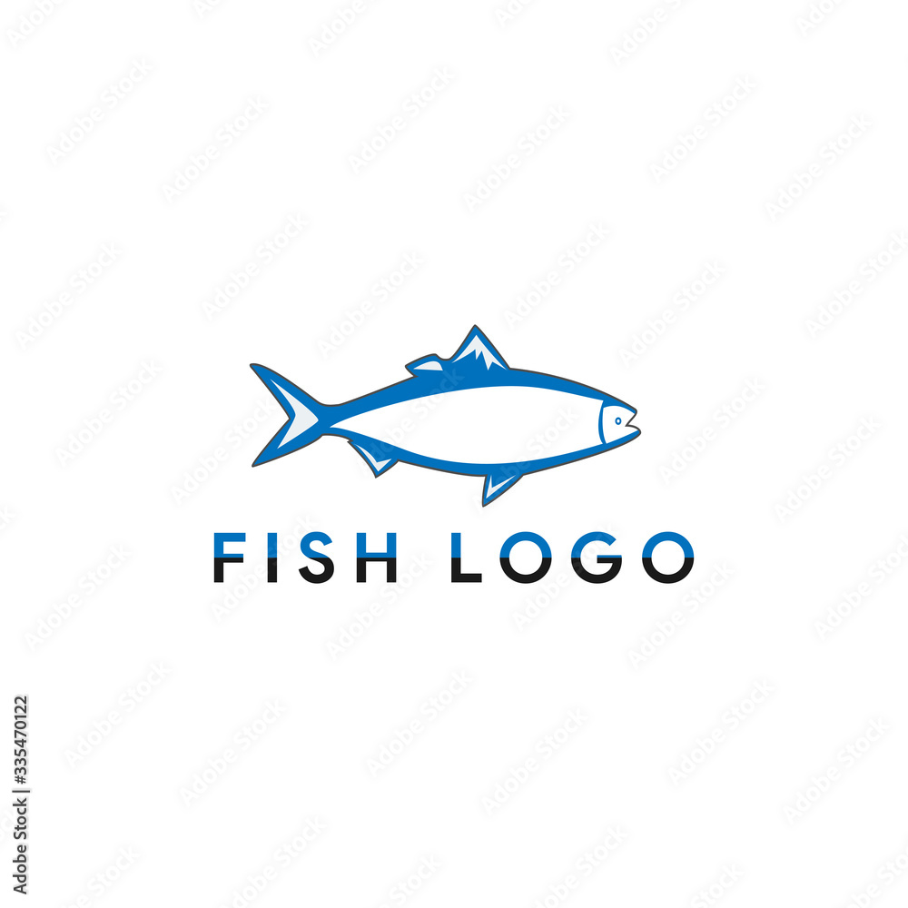 fish logo vector design illustration