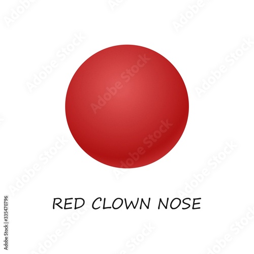 Red clown nose. Fototapeta