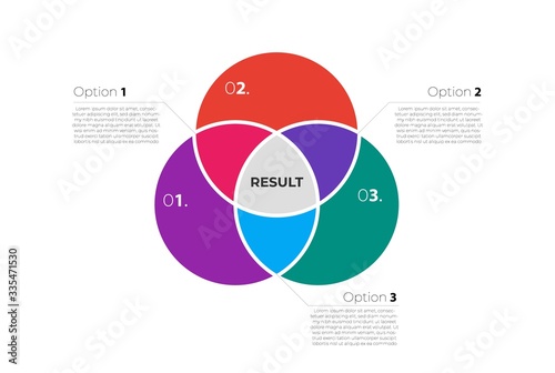 Venn diagram infographic template 