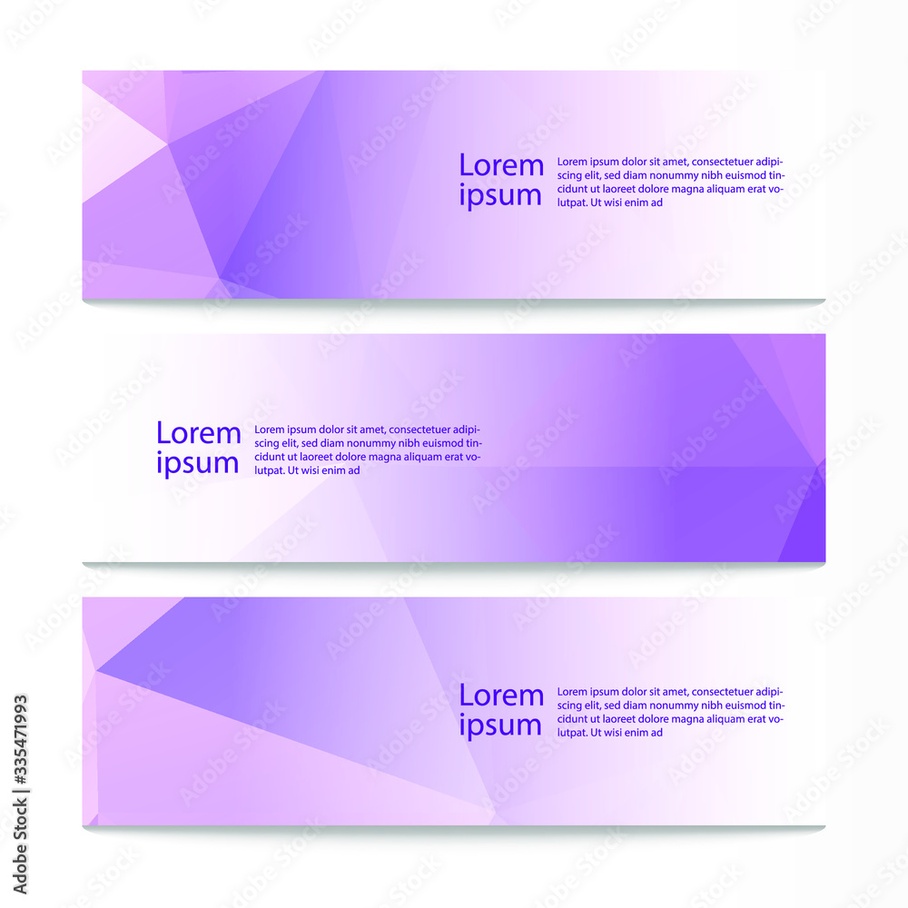 Fototapeta premium Vector abstract geometric design banner web template. Modern design background set. Vector illustration